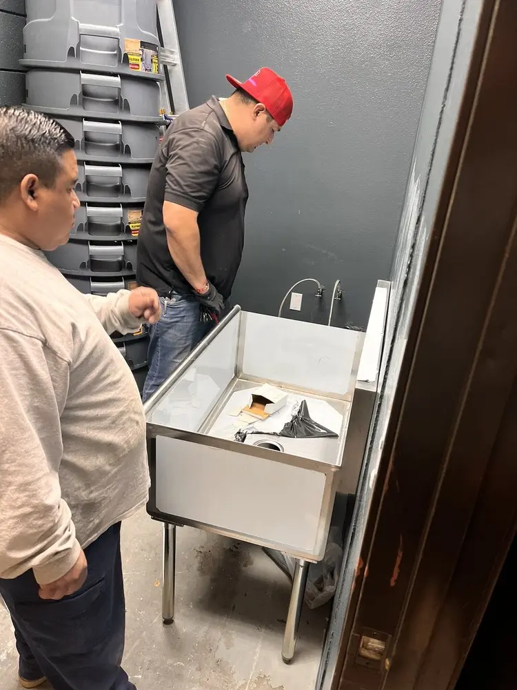 Commercial plumbing and sink installation in McCaslin